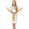 P'TIT CLOWN - Costume Egiziana Bambina - Travestimento Cleopatra Bambina - Completo - Perfetto per Carnevale, Cosplay, Compleanno, Feste in Maschera ed Eventi a Tema