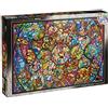 Tenyo Disney Stained Art Jigsaw Puzzle[1000P] all Stars Stained Glass (DS-1000-764)