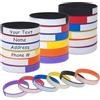 GOGO 24 PCS Braccialetto di identificazione Eventi Bracciali in Silicone da Polso scrivibili Polsini ID Impermeabile