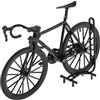 EHJRE Mini Bicicletta Giocattolo da Dito Pressofusa in Lega, Modello di Bici da Corsa 1:14, Decorazione per Collezione Artigianale di Giocattoli da Ciclismo, Nero, 12x3.5x7.7CM