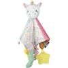 Clementoni Baby - Soft Cuddles Unicorn Comforter, Dou Dou Morbido per Neonati 0+ Mesi, Personalizzabile con Nome, Stimolazione Sensoriale e Rassicurazione, 100% Lavabile, 17611