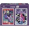 Educa - Confezione da 2 Puzzle con pezzi ciascuno | Cattivi e principesse Disney. Include colla Fix Puzzle. Misure: 34 x 48 cm. Da 11 anni (20278)
