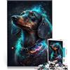 AITEXI Puzzle da 1000 pezzi per adulti Cane bassotto Giocattoli che creano dipendenza e sfidano l'intelligenza del cervello Un'opera d'arte 38x26cm