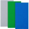 HOTUT Classic Base Verde, Set di 3 Pannelli da Costruzione 25 x 12 cm, Tavola per Costruzioni Quadrata con 32x32 Bottoncini, Piastre di Base per Bambini Compatibili con la Maggior Parte Delle Marche