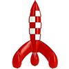 Moulinsart Tintin 46949 Razzo Lunare 30 cm, Disegno, Bianco, Rosso