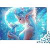 NZQKJXPHRL Puzzle drago fata blu cartone riciclato sostenibile colorato decorativo educativo Mini drago fatato adulti 14+ 70x50cm 1000 pezzi