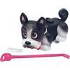 Giochi Preziosi - Pet Parade, Cucciolo di Cane, Razza French Bulldog con Osso e Guinzaglio, Bianco/Nero