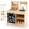 RELAX4LIFE Cucina Giocattolo per Bambini, Set di Grill per Barbecue Giocattolo, Lavandino, Lavagna e 25 Accessori, Cucina Giocattolo Interattiva per Bambini 3+ Anni (Cucina+Barbecue)