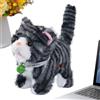 Generico Gatto Di Peluche Elettrico,17 cm Gioco Interattivo Di Finzione | Gatto Elettrico Con Coda Scodinzolante Calmante E Adorabile - Per Bambini e Amanti degli Animali, Ideale per Regalo di Natale e Complea