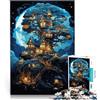 AITEXI Puzzle da 2000 pezzi per adolescenti Villaggio magico su un albero Giocattoli fai da te con pezzi completamente interconnessi di forma casuale 70x100cm