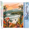 Figured'Art Dipingere con i Numeri - Paint by Numbers Spiaggia tropicale, Passatempo per Adulti, Kit Completo, Hobby Creativi - Quadri fai da te 40x50cm senza cornice