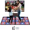 UEXEDO Tappeto da Ballo 2 in 1 per TV e PC, Tappeto da Ballo Elettronico con 2 Controller di Gioco, Tappeto da Ballo LED con Luce/100 Canzoni/3 Modalità di Gioco, per Fitness, Danza, Yoga (Gioco per Due