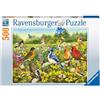 Ravensburger - Puzzle Uccelli nel Campo, 500 Pezzi, Idea regalo, per Lei o Lui, Puzzle Adulti