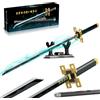 HIGH GODO Demon Anime Sword Building Set, Set di spada Tokitou Muichirou da 101,6 cm, con fodero e supporto, blocchi da costruzione per cosplay anime Katana, regali da collezione per bambini e adulti