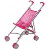 Idena 40068, Passeggino per Bambole Pieghevole, Copertura Rosa con Simpatico Motivo a Punti, Altezza di Spinta Circa 55 cm