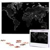 NBSKSDLK Puzzle con mappa del mondo nera da foto 1000 pezzi puzzle in legno personalizzato impegnativo puzzle per adulti immagine personalizzata regali per famiglia matrimonio amico