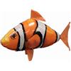Bnineteenteam Squalo Volante Telecomandato, 145 Cm, Palloncino Gonfiabile RC Giocattolo Squalo Pesce Pagliaccio per Bambini(Pesce Pagliaccio Arancione)