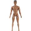 Lawnrden Action Figure Personalizzate, Action Figure in Scala 1/6 Figura Muscolare Maschile Snodabile Multistrata con Testa per Collezione di Bambole da Esposizione, Marrone