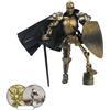 Generico Scheletro Medievale Cavaliere D'Azione, 360° Multi-Joint Articolato Modello Poseabile Con Armatura Dettagli, Gothic Home Decor Figurine Per Desktop Display, Halloween Giocattolo Da Collezione, 14cm