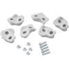 TRIBECCO Pietre da arrampicata per parete da arrampicata 6 pezzi, con set di fissaggio, varie forme, dimensioni 8 x 11,5 cm, in plastica, per arrampicata all'aperto e al coperto (grigio)