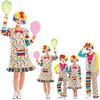 Partilandia Costume da clown da donna Clown con pois e righe【Taglie da S a L】[Taglia M: costume da donna carnevale professioni circo vestito clown spettacoli sfilate festival teatro