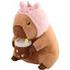 TOPLITHE Simpatico Peluche Capibara, Cuscino In Peluche Animale Simulato Peluche Capibara Kawaii Con Copricapo Indossabile for Toast for Bambini Ragazze Ragazzi(Unicorn)