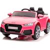 BRICOZONE Auto Elettrica Per Bambini Audi TT RS 12V Con Telecomando Parentale Licenza Ufficiale Doppio Motore 30W Luci LED MP3 USB Porte Apribili (Rosa)