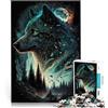 LKSDCBOT Puzzle da 1000 pezzi per adulti Anima del lupo Fatto di legno，per età 14+ Giochi di relax Regalo divertente。misurare：50x75cm/19.68x29.52pollice
