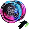 Cetfuro Yoyo Professionale nel Lega Yoyo 10 con Cuscinetti Un Sfera Yoyo per Principianti, 5