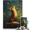 LKASGCBY puzzle 1000 pezzi per adulti La volpe e le luci delle stelle Sfida di gioco educativo giocattolo Decorazioni e regali unici per la casa 75x50cm