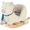 Bieco Peluche a forma di orso polare, 60 cm, per bambini, con cintura di sicurezza, altalena per bambini, altalena per bambini, a partire dai 9 mesi, in legno