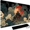 MPLRC PLAYMAT MTG Play Mat, 60 x 35 cm MTG TCG Play Mat with Stitched Edges, HD Print Play Mat for Card Games, Non-Slip Gaming Play Mat with Storage Bag, Tree, Fighting Game Mat (No Zone,4)