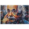 ODAWA Puzzle da 1000 pezzi con faccina di Albert Einstein, regalo fai da te, con borsa a rete, divertente