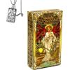Generico Tarocchi Art Nouveau dorati - mazzo tascabile per principianti con collana - design elegante, facile da usare