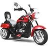 RELAX4LIFE Moto Elettrica per Bambini 6V, Moto Cavalcabile a 3 Ruote (ROSSO)