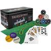 Fair Shop 200 Fiches da Poker Numerate Soldi Euro Box da Gioco Texas Holdem con Confezione Porta Fiches Fair