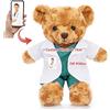MeterBear Orsacchiotto Peluche Personalizzato con Foto Testo o Benedizione, Regalo per Infermiere Dottore, Orsetto di Peluche Teddy Bear come Regali Personalizzati per lui lei Natale Compleanno (20cm)