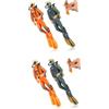 SAFIGLE Giocattolo Subacqueo in Pvc Per Acquario - Set Di 4 Decorazioni Realistiche Per Bambini Giocattoli Educativi 12X4X5Cm Perfetto Per Casa E Festa