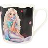 Depesche 12373 TOPModel Mermaid - Tazza in Bianco, con Motivo a Modella, Effetto Termico e Design Marino, Tazza con Manico in Porcellana, capacità Circa 320 ml.