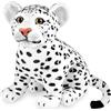Brubaker Peluche Leopardo - Peluche da 30 cm - Animale di Peluche Cucciolo, Grande Felino, Seduto - Peluche per Bambini - Bianco