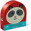Crocodile Creek - Puzzle rotondo a due lati, motivo: panda, giungla (24 pezzi)