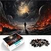 AITEXI Puzzle da 1000 pezzi per adulti Spazio in fiamme per il giocattolo di sfida del gioco educativo Migliorare l'amore tra le coppie 75x50cm