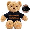 JABECODIFA Orsacchiotto Personalizzato con Testo Foto, Orsetto di Peluche come Regali Personalizzati per lui Natale Compleanno San Valentino Anniversario (26cm)