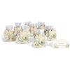 Generico Set 20 Bomboniere + 20 Bigliettini Personalizzati Omaggio Sacchetto Portaconfetti Prima Comunione 8x9 cm con Struttura in Legno