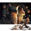 CARGIS Puzzle da 1000 pezzi per adulti Gatto Puzzle per adulti Puzzle di cartone Puzzle per adulti Regali （Dimensioni 26x38 cm）
