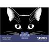 cloudssstore Icona faccia di gatto - bianco su nero per adulti divertimento 1000 pezzi puzzle giocattolo gioco intellettuale antistress giocattolo decorazione gioco educativo relax e intelligenza 1000