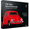 FRANZIS VW 55255 - Calendario dell'Avvento con motivo Maggiolino rosso, in metallo, in scala 1:43, con modulo sonoro e libretto di accompagnamento 52 pagine, colore: Rosso