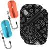 Generico 2 PZ Controller di gioco del mouse Mini Mouse ergonomico Sinistra + destra Staffa di controllo maniglia Caso e tappetini per il mouse per Switch 2 per Joy-Con (orange-blue)