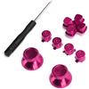 YUYTE Levetta in Metallo, Ricambio per Joystick in Lega di Alluminio per Gamepad, con Cacciavite e 4 Opzioni di Colore (Rosa rossa)