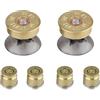 ASHATA Pulsanti a proiettile per controller Xbox One, 6 pz pulsanti pallottola in metallo dorato e thumbstick Mod Kit per controller PS4, per controller PS4
